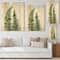 Designart - Fern Leaves Detail IV - Farmhouse Print on Natural Pine Wood
